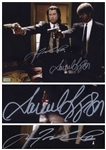 John Travolta and Samuel L. Jackson Signed 14 x 11 Photo From Pulp Fiction